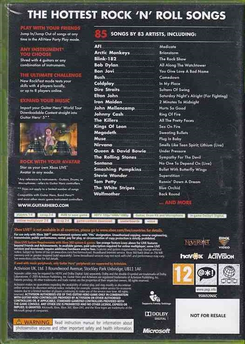 Guitar Hero 5 - XBOX Live - XBOX 360 (B Grade) (Genbrug)